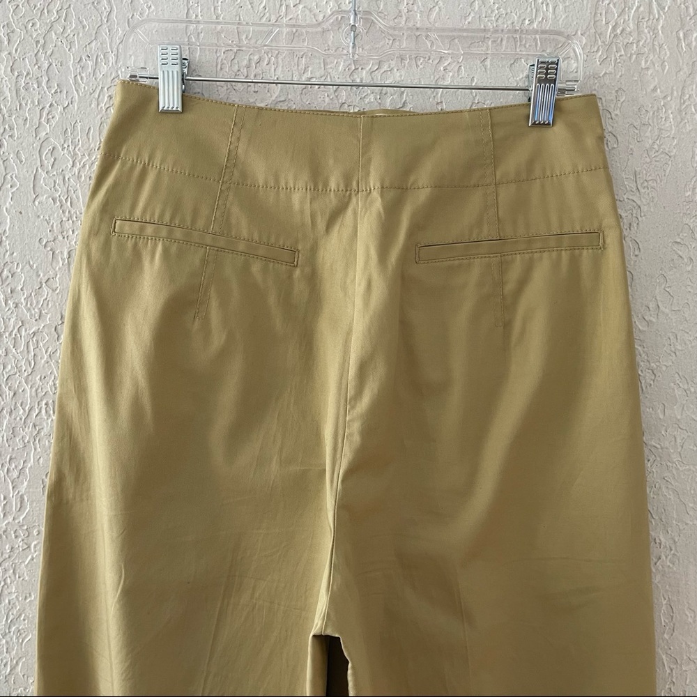 Rebecca Taylor Cream Smocked Tank with Tan Wide-Leg Pants - Picture 7 of 13